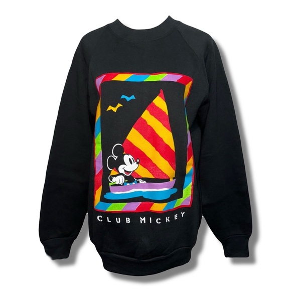 Vintage Tops - Vintage Club Mickey Pullover Sweatshirt
